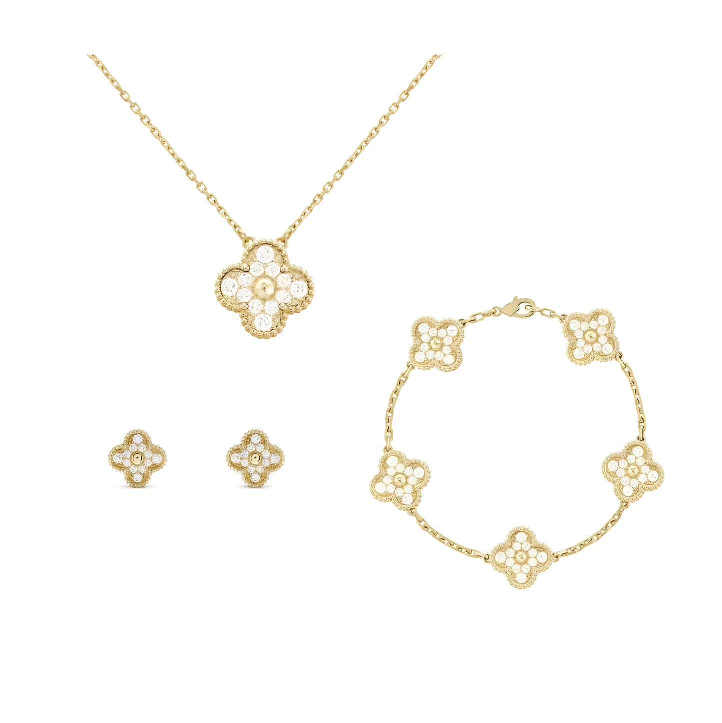 Glamour | Clover Set – Diamond/Gold