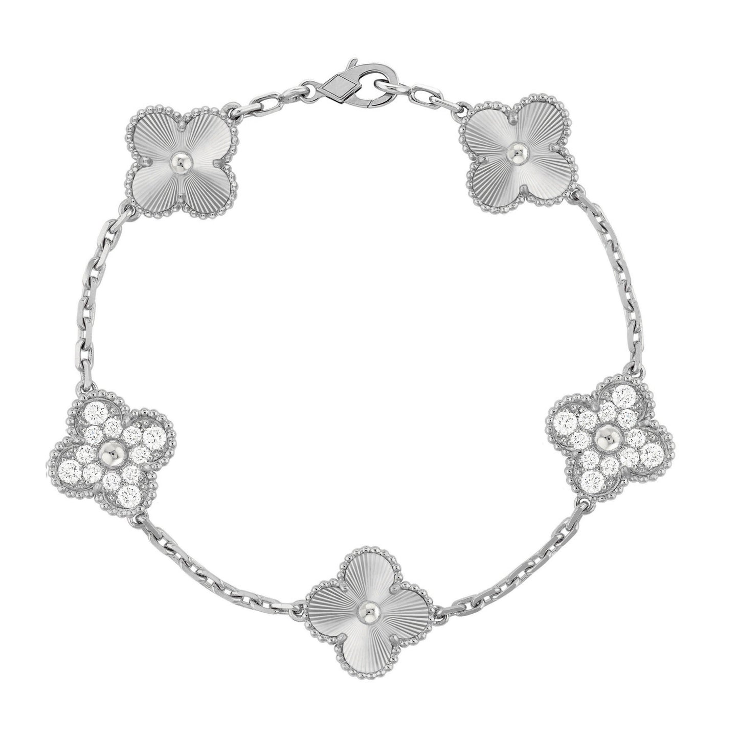 Four-Leaf Clover Deluxe | Bracelet – Silver