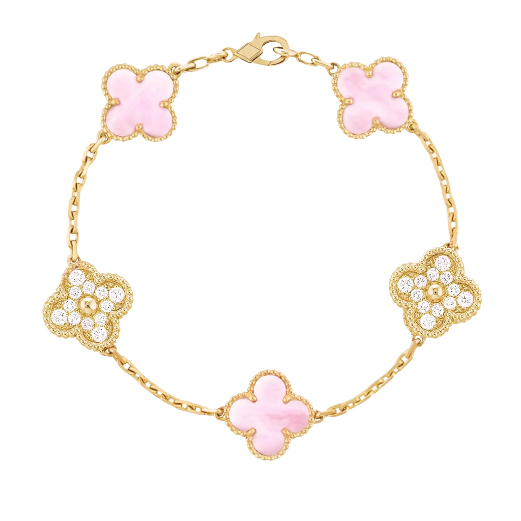 Four-Leaf Clover Deluxe | Bracelet – Pink