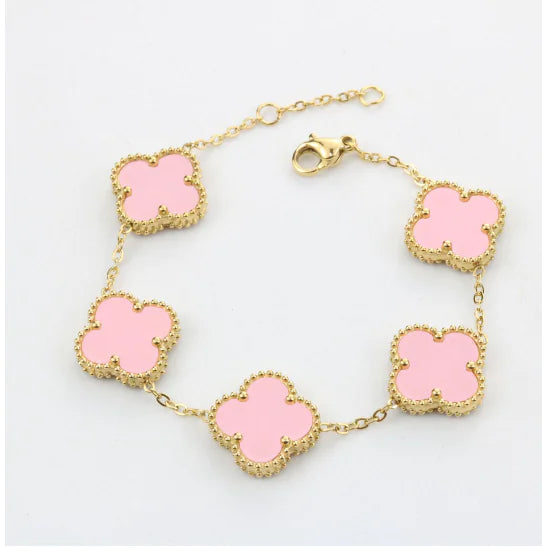 Four-Leaf Clover | Bracelet – Pink
