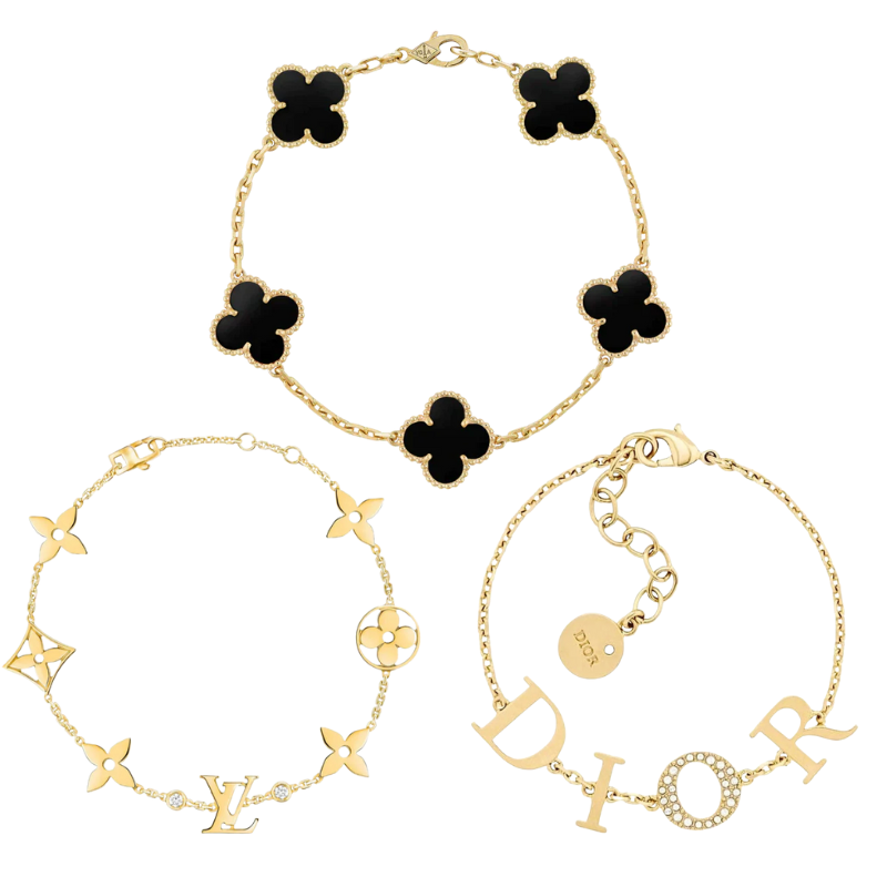 Vienna | Bracelet Set – Gold/Black