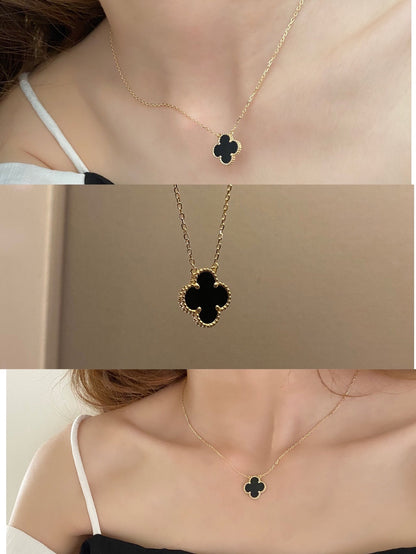 Four-Leaf Clover | Necklace – Black