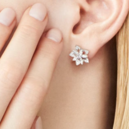 Snowflake | Earrings – Diamond/Silver