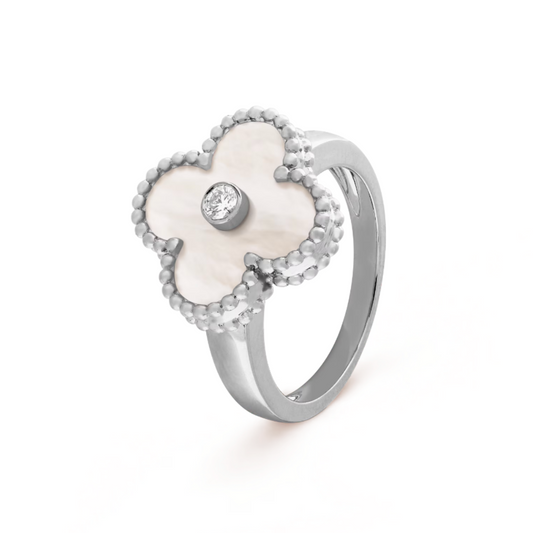 Amber | Ring – White/Silver