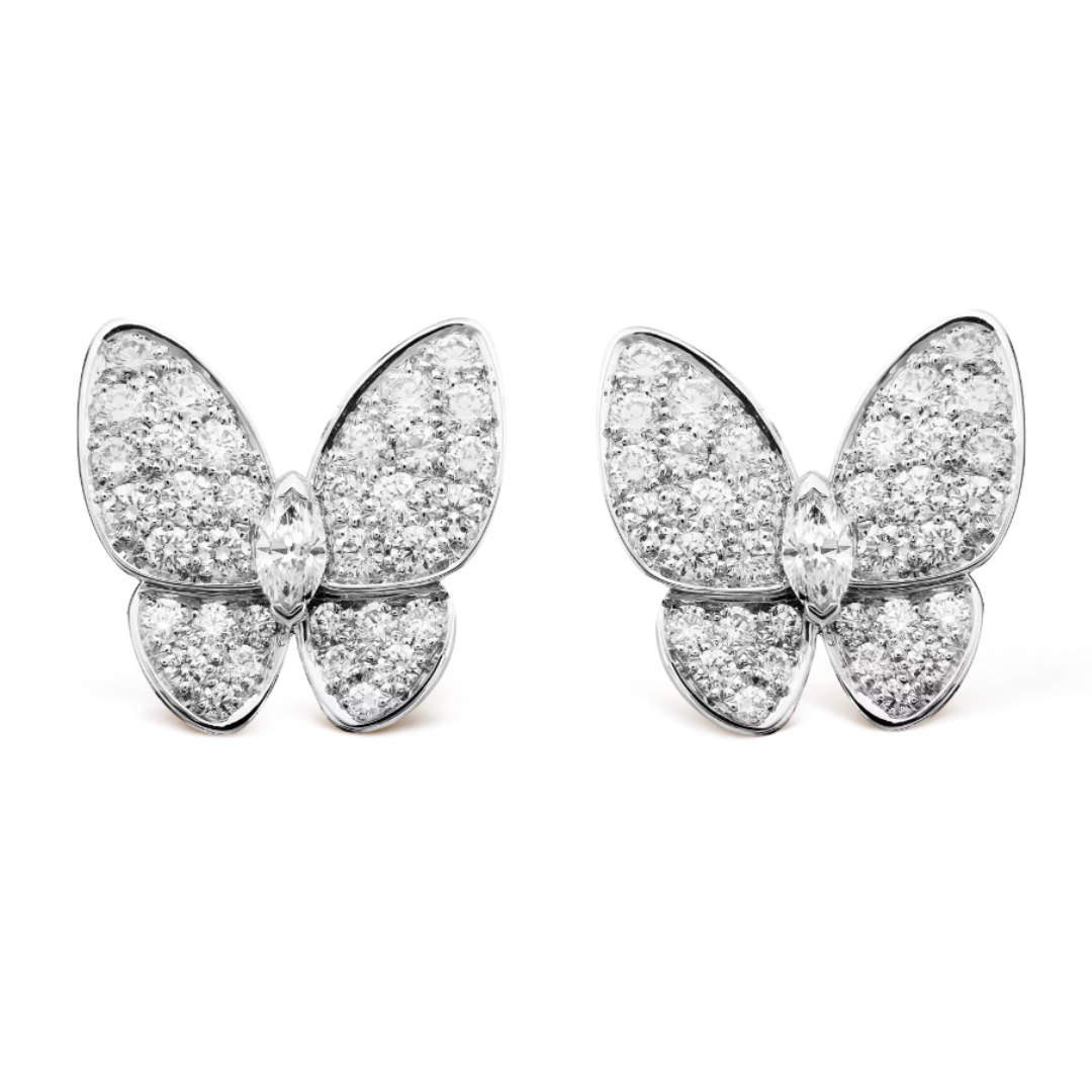 Amber Butterfly | Earrings – Diamond/Silver