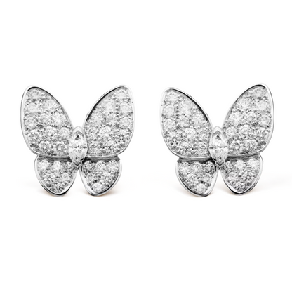 Amber Butterfly | Earrings – Diamond/Silver