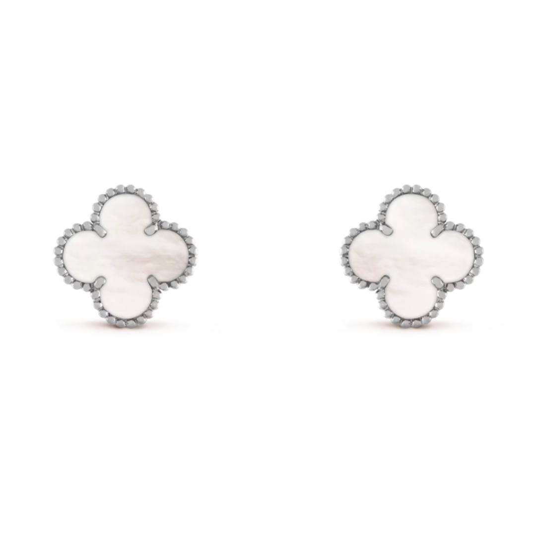 Coki | Earrings – White/Silver