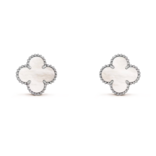 Coki | Earrings – White/Silver