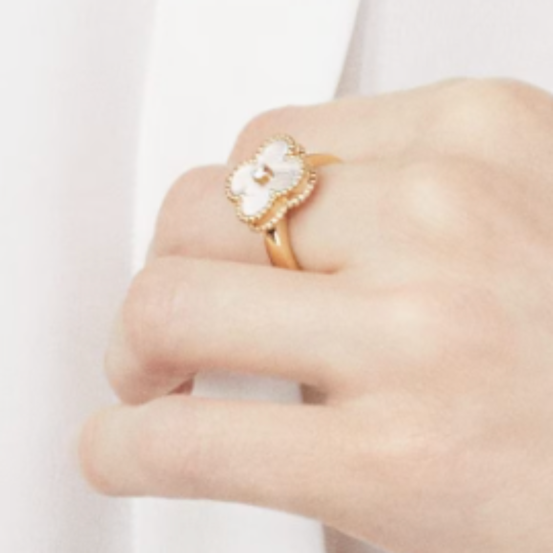Amber | Ring – White/Gold