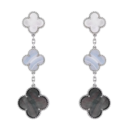 Coki Dreier | Earrings – White/Blue/Grey/Silver