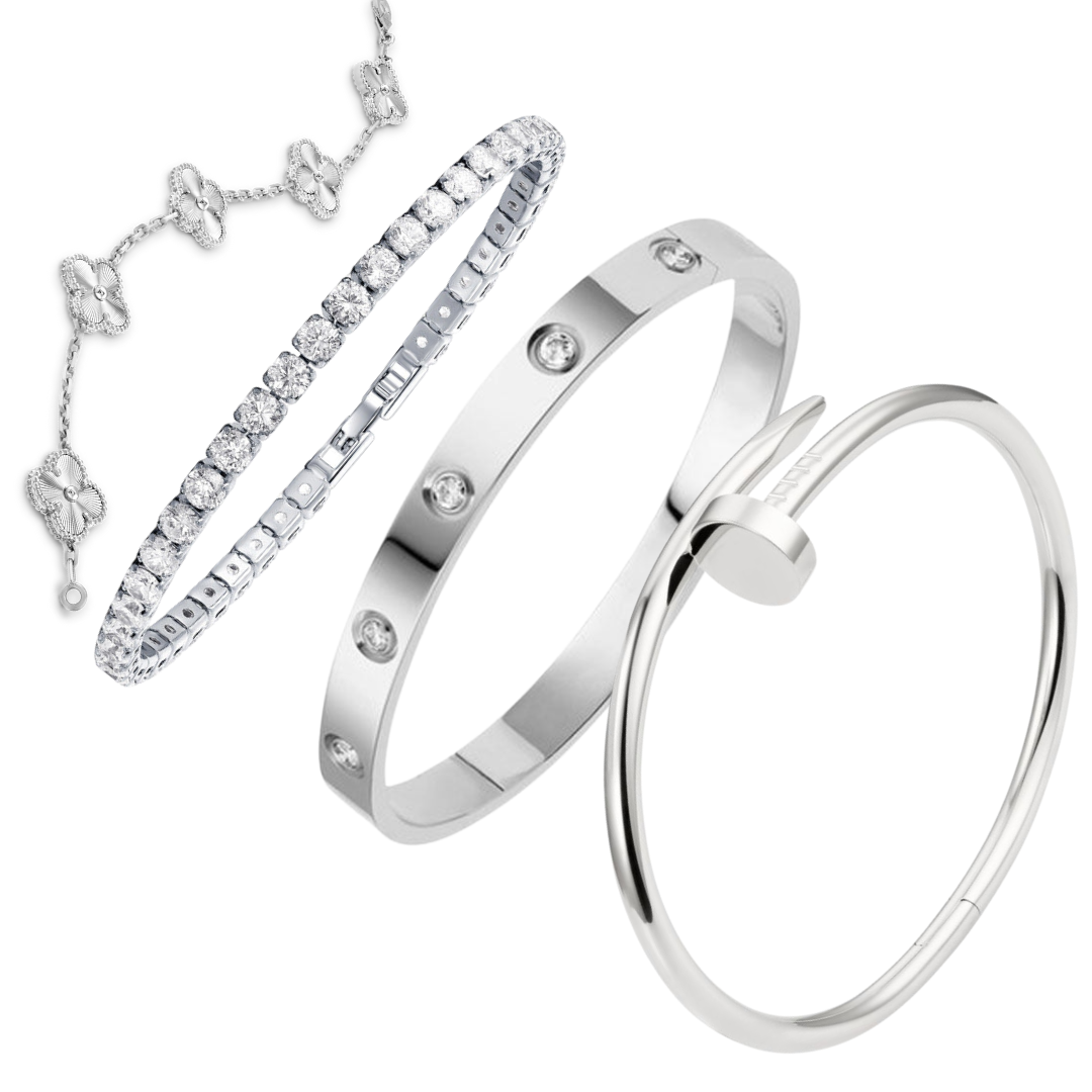 Stacked Elegance | Set – Silver