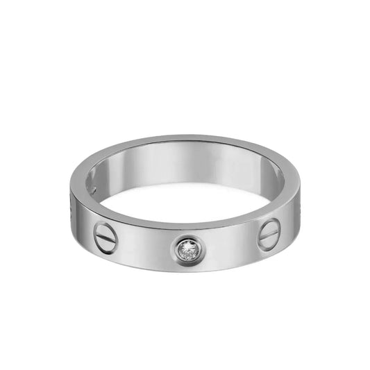 Ava | Diamond-Stone Ring – Silver