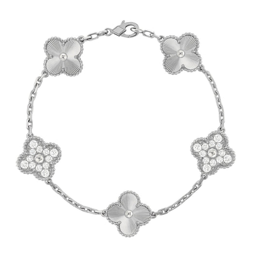 Four-Leaf Clover Deluxe | Bracelet – Silver