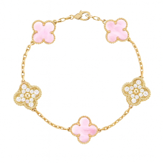 Four-Leaf Clover Deluxe | Bracelet – Pink