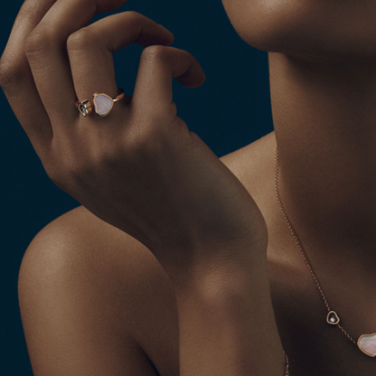 Heart | Ring – Rose Gold/White