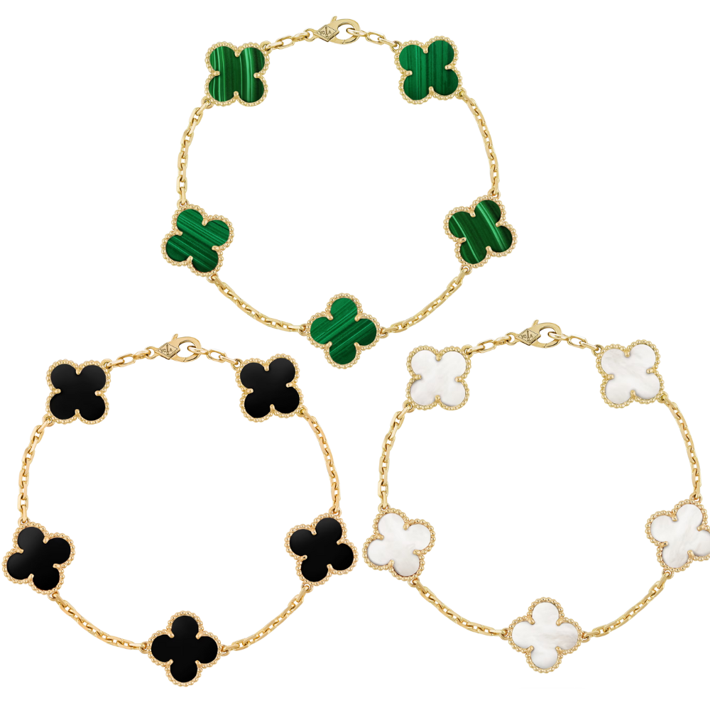 Four-Leaf Clover | Bracelet Set – Gold
