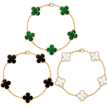 Four-Leaf Clover | Bracelet Set – Gold